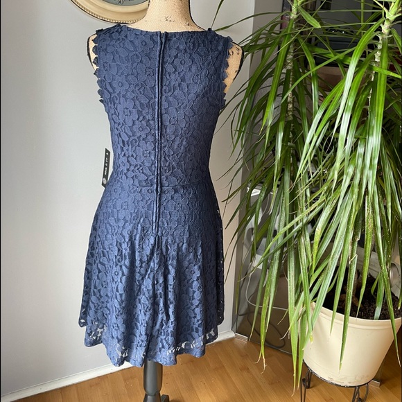 NWT Summer Blue Lace Dress,  As U Wish, - Picture 2 of 6
